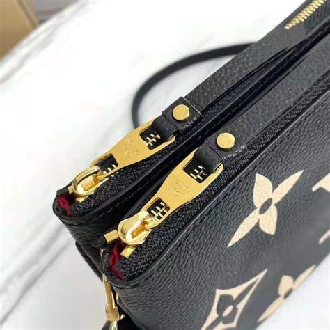 louis vuitton double zip pochette black